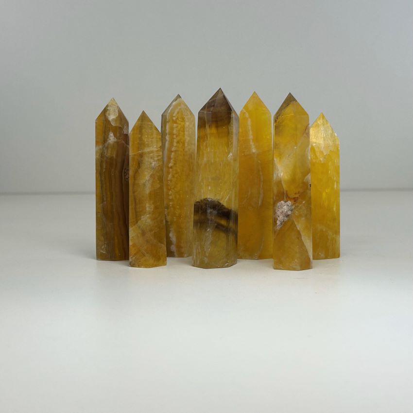 FLUORITE YELLOW TRANSPARENT POINTS