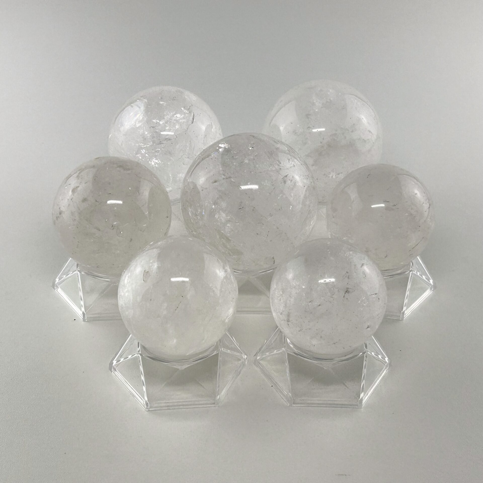 Rock crystal beads